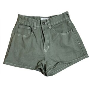 Cotton On High Waist Mom size 4. 11” rise. Olive Green Women's Shorts. Like new.